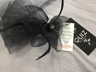 Quiz Clothing Black Fascinator With Stone Center Piece Brand New With All Tags • £9.99