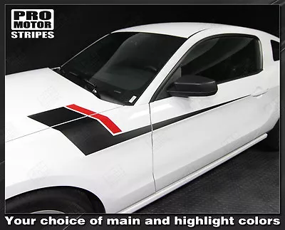 Ford Mustang 2005-2023 Fender To Side Stripes Two Color Decals (Choose Color) • $47.60