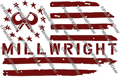 MillwrightAmerican FlagCaliperMicrometerMillingCNCCustom Vinyl Decal • $5.95