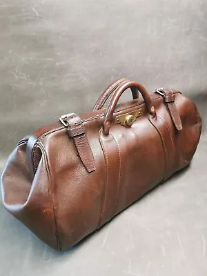 Antique Vintage Doctor's Gladstone Kit Bank Bullion Bag Case Holdall Weekender • $631.27