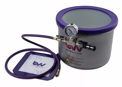 BVV Best Value Vacs 3 Gallon Wide Stainless Steel Side Mount Vacuum Chamber • $159