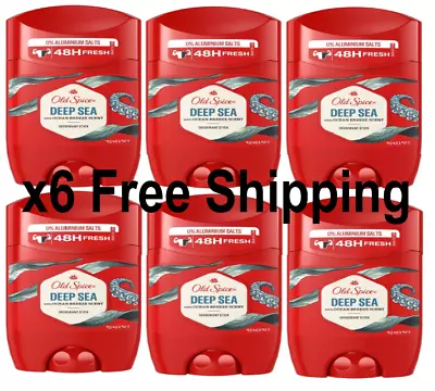 Old Spice Deep Sea Deodorant Stick For Men X6 50ml 48 Hours Fresh • £16.99