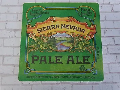 BEER Bar COASTER ~ Sierra Nevada Brewing Pale Ale ~ Chico California Brewery • $12.74