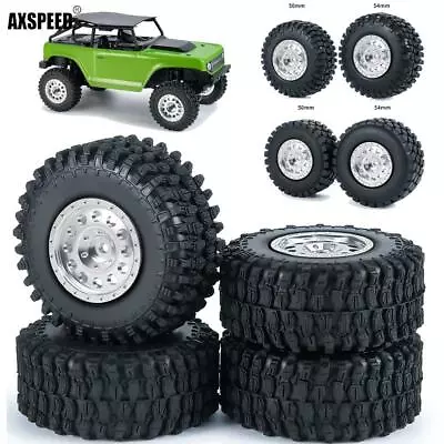 AXSPEED 1.0  Metal Wheel Rim/Tires For RC Crawler 1:24 Axial SCX24 90081 00001/2 • $21.38