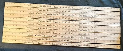 Vintage Yardsticks Lot Of 11 Collectible Rare Wood Emporia Kansas Advertising • $19