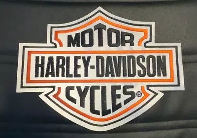 Harley Davidson Reflective Barshield Large Biker Patch Sew On 11x8 Inch • $14.99