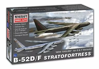 Minicraft B-52D/F Stratofortress New Tooling W/ Stand 1/144 Plastic Model 14734 • $37.99