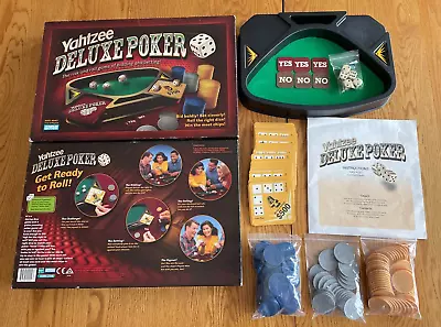 YAHTZEE DELUXE POKER Dice Board Game - Parker Brothers 2005 - 100% COMPLETE! • $17.99