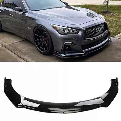 For Infiniti G35 G37 UNIVERSAL Front Bumper Lip Spoiler Splitter Glossy Black • $57