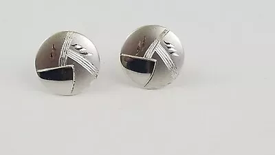 Vintage JML Signed Silver Tone Cufflinks Very Classy Stylish H3 • $9.95