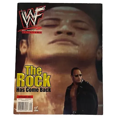 WWF Wrestling Magazine Sept 2001 McMahon The Rock Steve Austin Saturn WCW ECW • $7.99