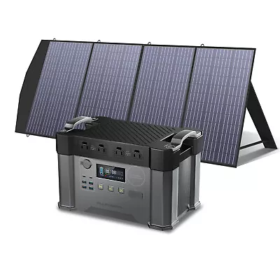 2000W Portable Power Station With 200W Solar Panel For Vehicle RV Emergency Use • $899