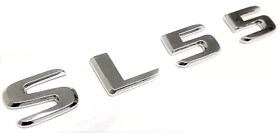 #2 Chrome Sl55 Fit Mercedes Rear Trunk Emblem Badge Nameplate Letter Numbers  • $12.99