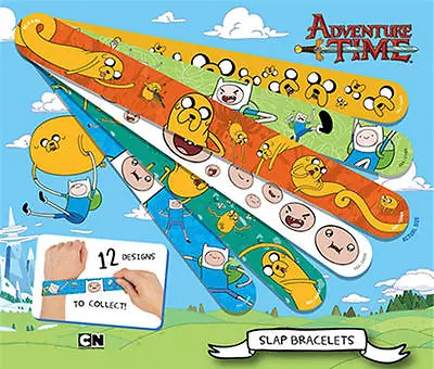Cartoon Network Adventure Time New Slap Snap Bracelet 9  Long Beautiful Colors! • $8.99