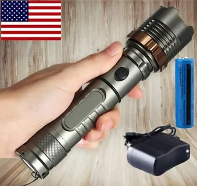 $10.98 • Buy Rechargeable 120000lm LED Flashlight Tactical Police Super Bright Torch Zoomable