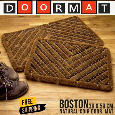 £16.99 • Buy Heavy Duty Boston Brush Coir Wire Scraper Door Mat Frame Entrance Mat 39x59cm UK