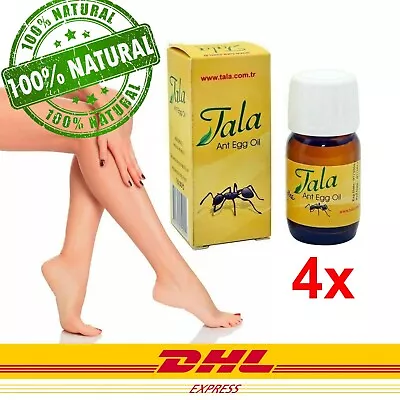 £14.59 • Buy 4x TALA ANT EGG OIL 20 ML ORGANIC PERMANENT HAIR REMOVAL REDUCING DEPILATORY