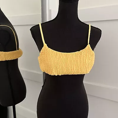 ZAFUL Swim Top SZ 8 / L Yellow Crop Top Style • $13