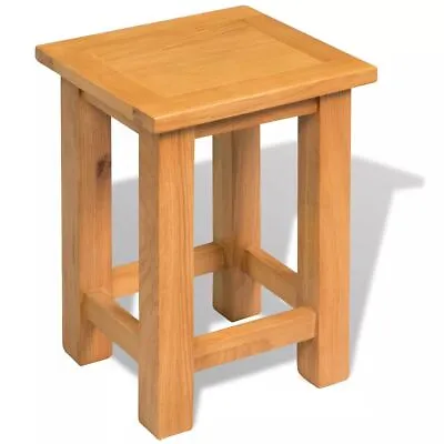 Oak Side End Table Small Chair Solid Wood Nightstand Telephone Lamp Plant Table • £50.07