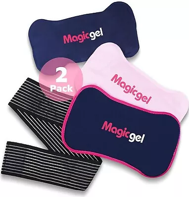 2 X Ice Packs For Sports Injuries With Adjustable Wrap-Around Strap | Flexible • £14.99