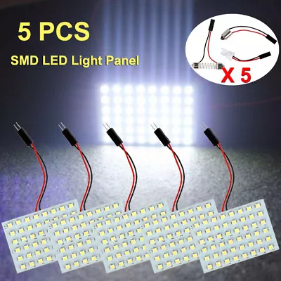 5 PACK Car Interior Panel Lights Dome Lamp 48 SMD COB LED T10 4W 12V White Light • $8.35