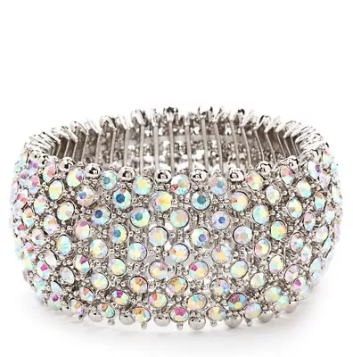 MEGHAN FABULOUS Cynthia Bangle Crystal Opal Bracelet $125 • $30