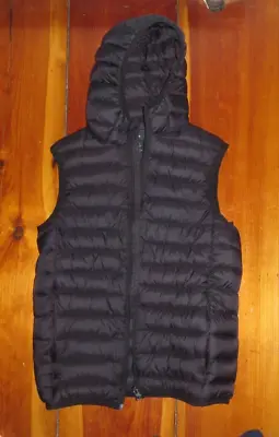 H&M  Black Puffer Vest Hooded Full Zip Womens Size XS • $16.99