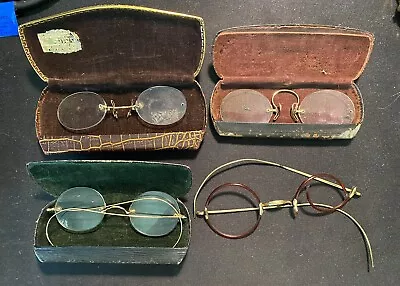 Lot 4 Antique Eyeglasses  • $19.99