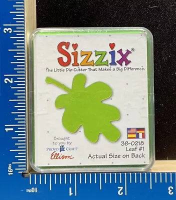 Sizzix Original Small Green Die Leaf #1 #38-0218 By Provo Craft Ellison • $4.99