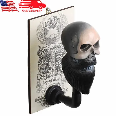 Skull Wall Mount Motorcycle Helmet Holder Hook Jacket Bags Rack Hanger US Stock • $19.99