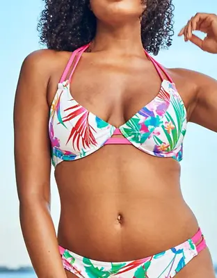 Figleaves Bora Bora Underwired Tab Halter Bikini Top 754605 • £9.99