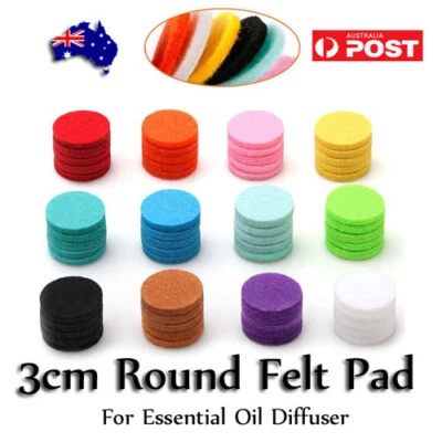 $2.50 • Buy 3cm Aromatherapy Essential Oil Diffuser Locket Perfume Necklace Refill Pads Felt