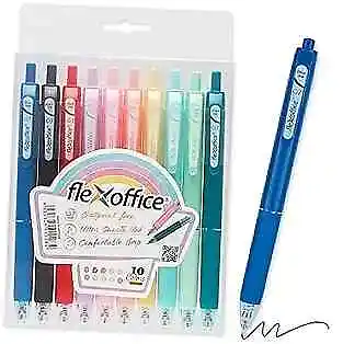  10 Assorted Ink Color Ballpoint Pens - Medium Point 0.7mm Multicolor Ink • $21.21