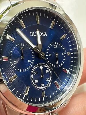 Bulova Men's Watch 96A178 Chronograph Stainless Steel Bracelet • $76