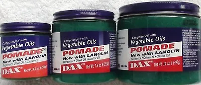 Dax Vegetable Oils Pomade With Lanolin Bergamot Olive Castor Oil / ALL SIZES • £9.49