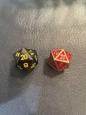 Die Hard Dice - Metal D20 Dice X2 Dungeons And Dragons RPG Wargames Tabletop • $5