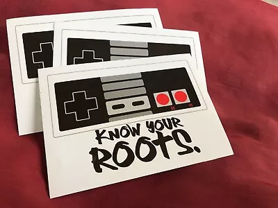 NINTENDO NES 8 Bit Controller KNOW YOUR ROOTS 2000 Promo Decal Sticker Lot Of 3 • $8.95