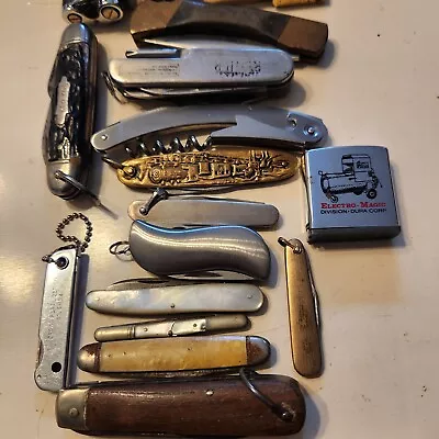 Vintage LOT Of Knives Lighters Etc. From Estate • $29.99