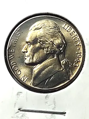 Uncirulated 1943 D Jefferson Nickel - BU - Silver War Nickel • $8.79