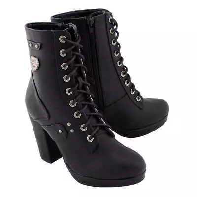 Milwaukee Performance Women's Lace-Up Platform Boot W/ Studded Accents **MBL9418 • $71.99