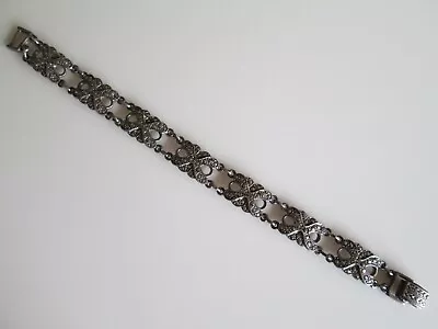 Sterling Silver Marcasite Bracelet 7 1/2 Inch • $10.50