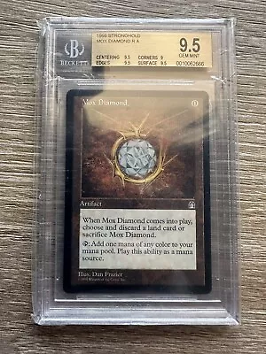 1998 Magic The Gathering - Stronghold - MOX DIAMOND - RARE ARTIFACT - BGS 9.5 • $415