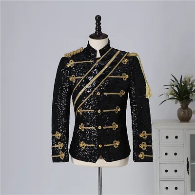 Michael Jackson Cosplay Costume Sequins Jacket Coat Stage Costumes Helloween  • $64.54