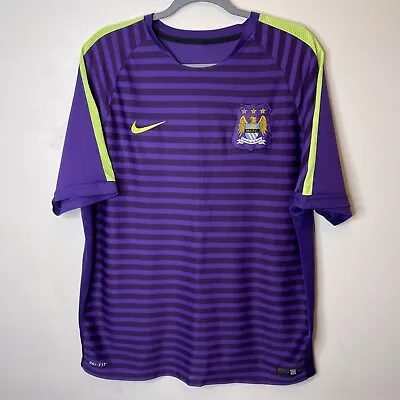 Manchester City Training Pre-Match Soccer Football Jersey Nike Men Sz XL • $35