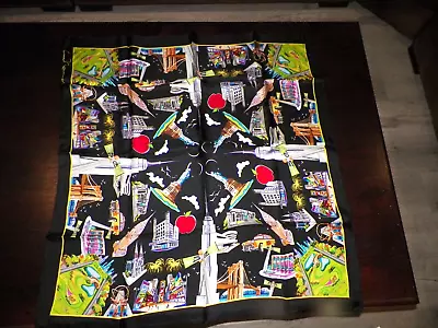 Vtg Carol Newmann Silk City Scarves New York  New Black • $15.95