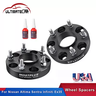 2Pcs 5x114.3mm Wheel Spacers Adapter 25mm For Infiniti G35 Nissan Altima Sentra • $37.96