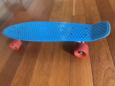 Vintage PENNY Skateboards Australia 58cm Blue Vinyl Board With Red Wheels • $49