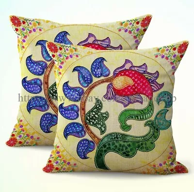 Throw Cushions Set Of 2 Ethnic Mexican Latino Art Summer Flower Cushion Cover • $25.82