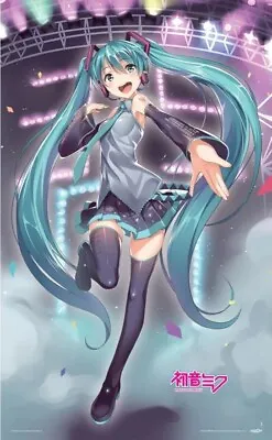 Official Hatsune Miku On Stage Xl Fabric Poster (popbuddies) New Sealed • $85.51