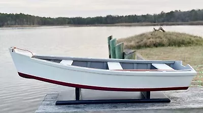 Wooden Skiff Model With Varnished Paddle Great Crabbing And Fishing Display • $140